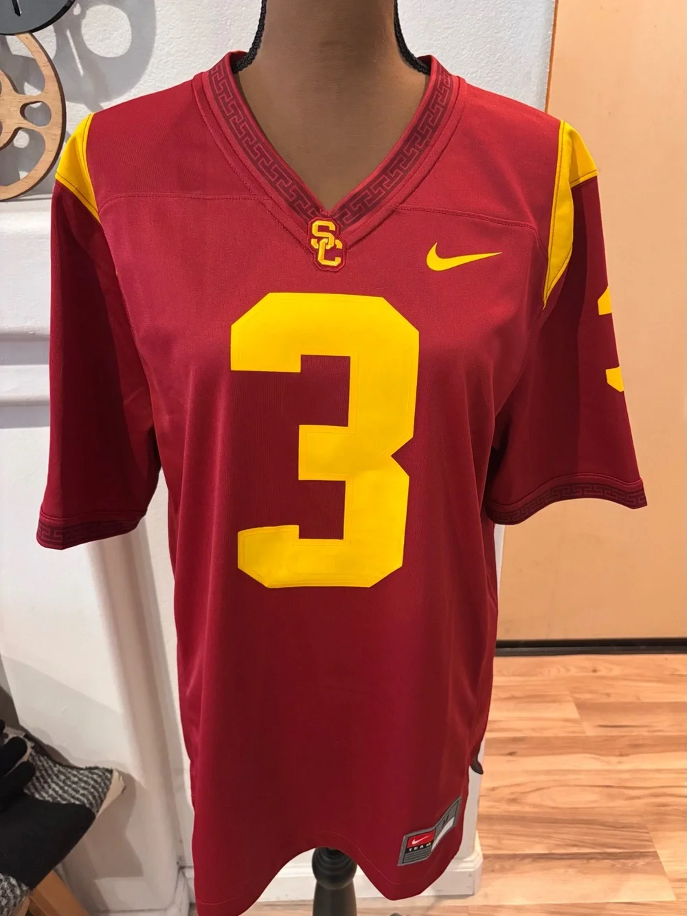 Iconic Carson Palmer USC Trojans #3 football jersey made by Nike SZ M.